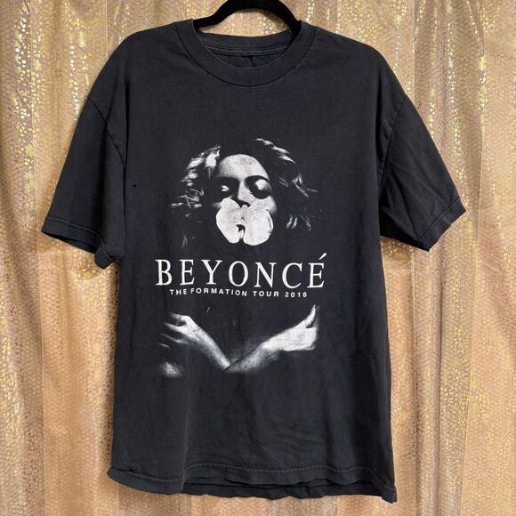Beyoncé The Formation Concert World Tour 2016 Tour Black T Shirt Large Used - Picture 1 of 5